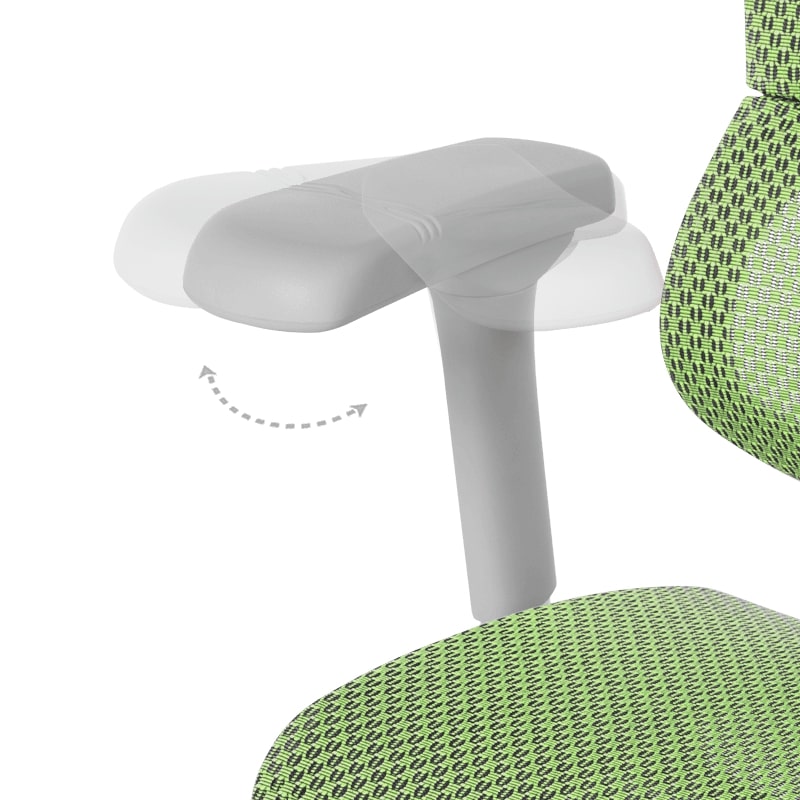 Ергономичен стол IOO Elite 2 сива рамка-зелен